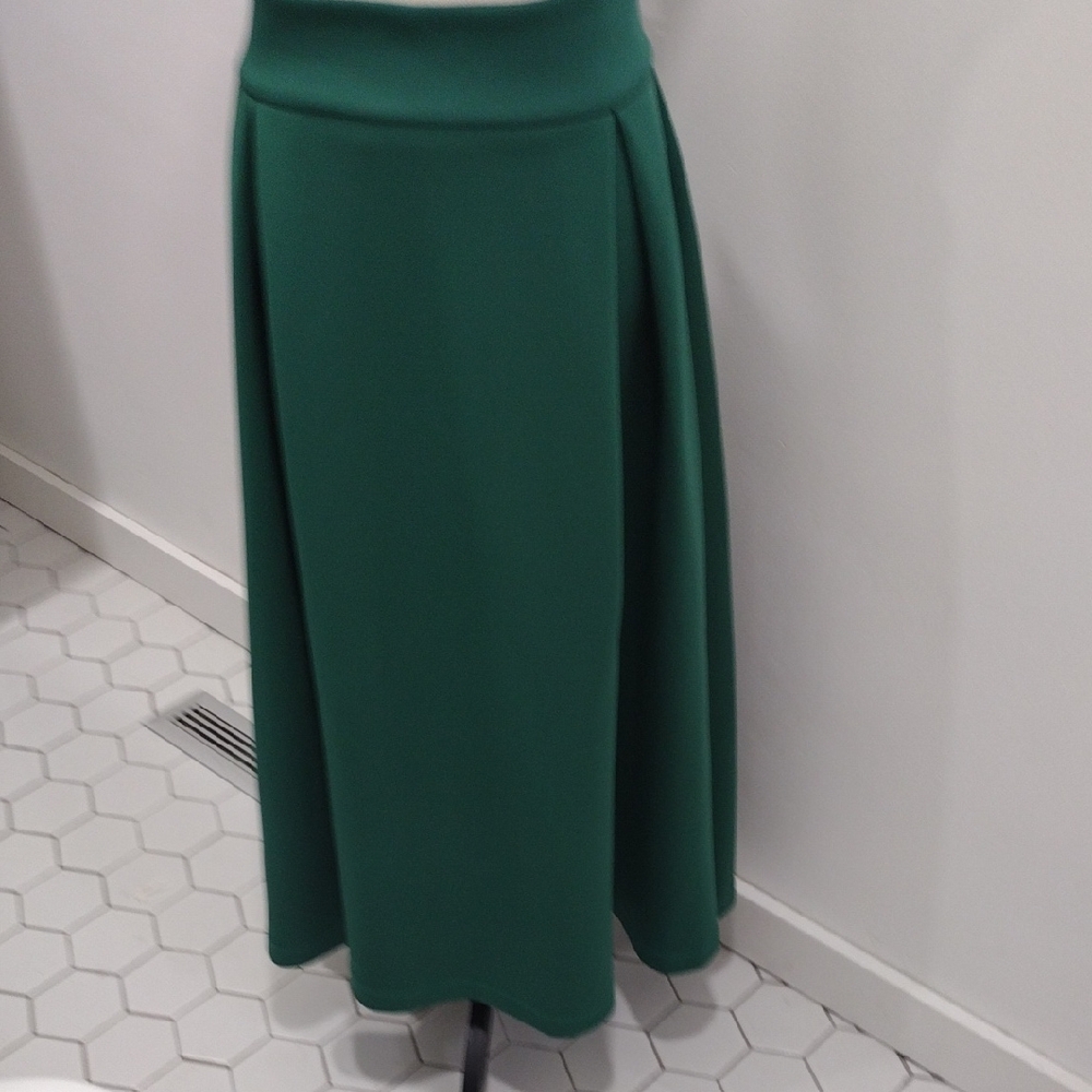 Asos Green Pleated Skirt US 12